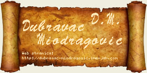 Dubravac Miodragović vizit kartica